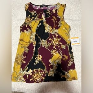 Kasper Claret multi small top NWT sleeveless